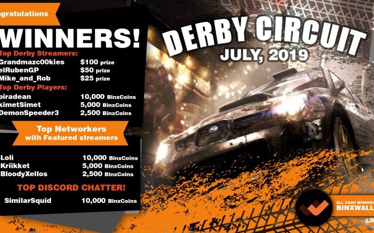 Derby Circuit Winners July 2019